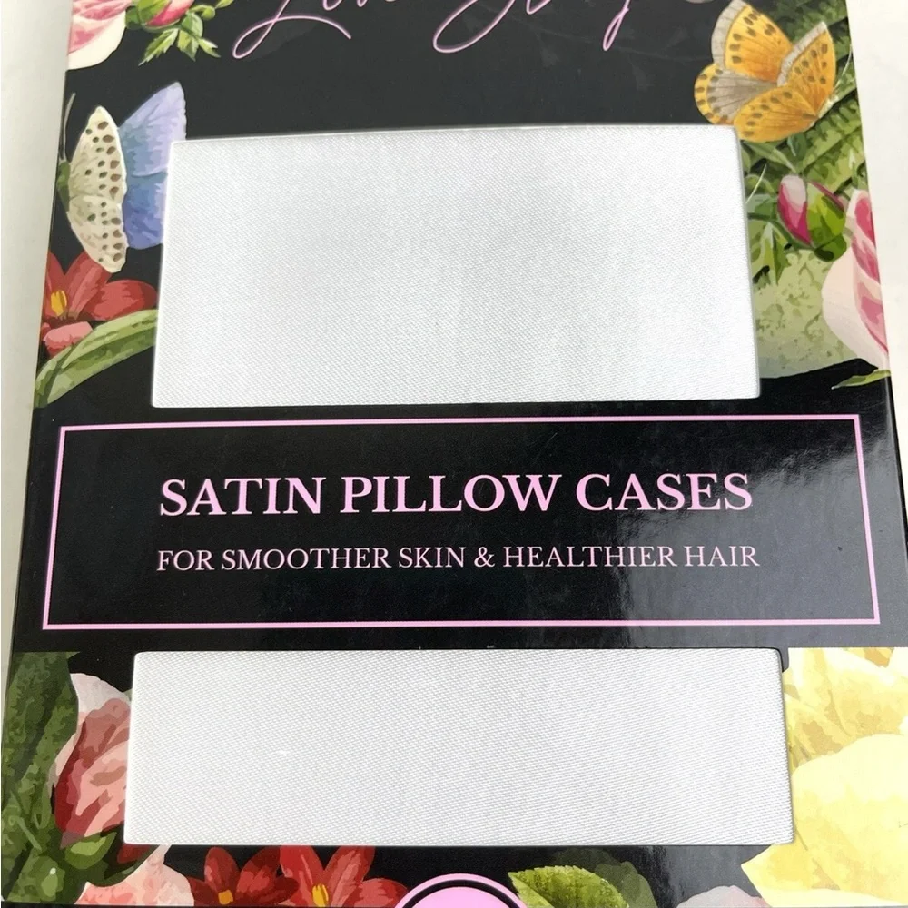 NWT Love Sleep White Satin Pillowcases 2 Pack Standard Queen 20x30